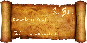 Koczán Zsolt névjegykártya
